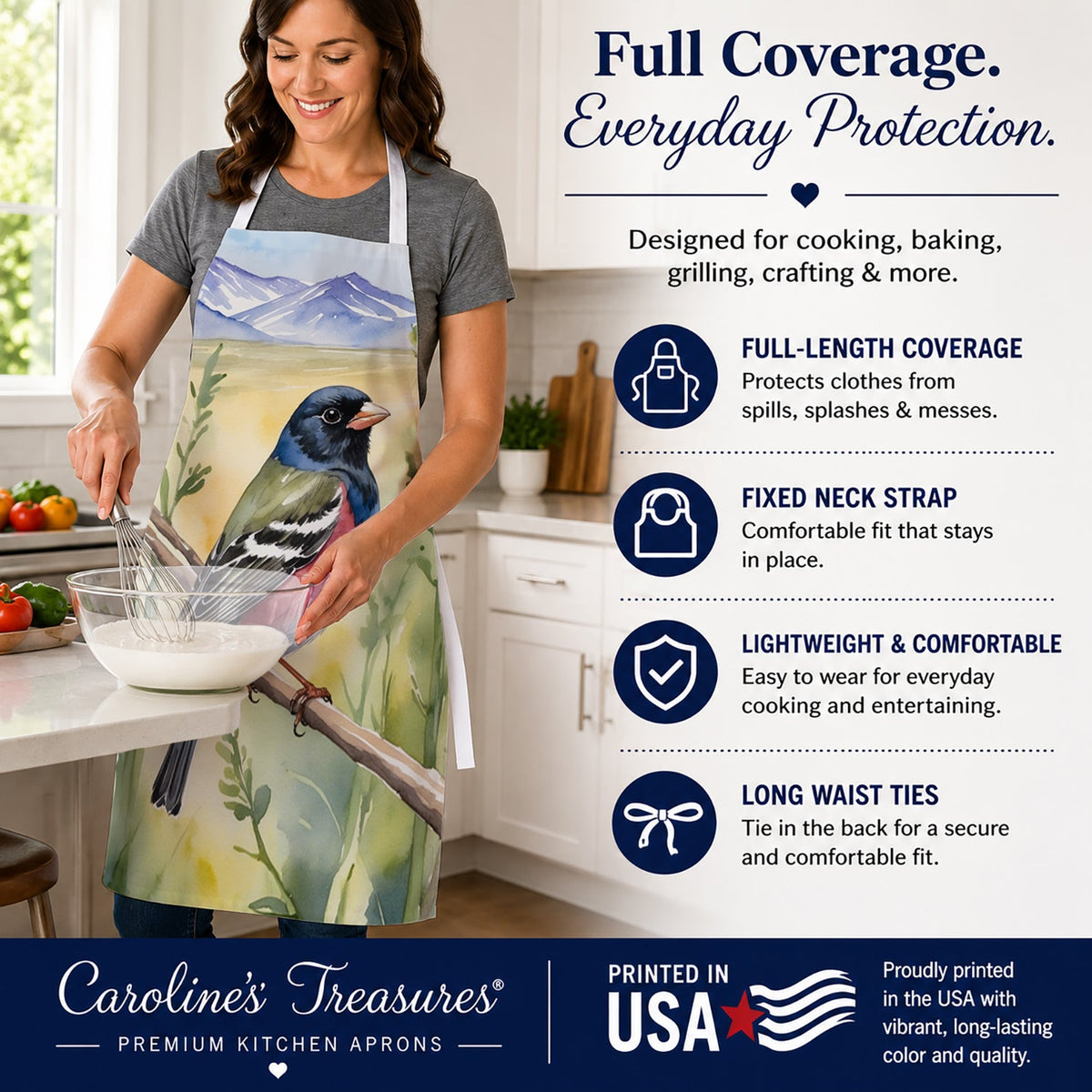 Colorado Lark Bunting Apron