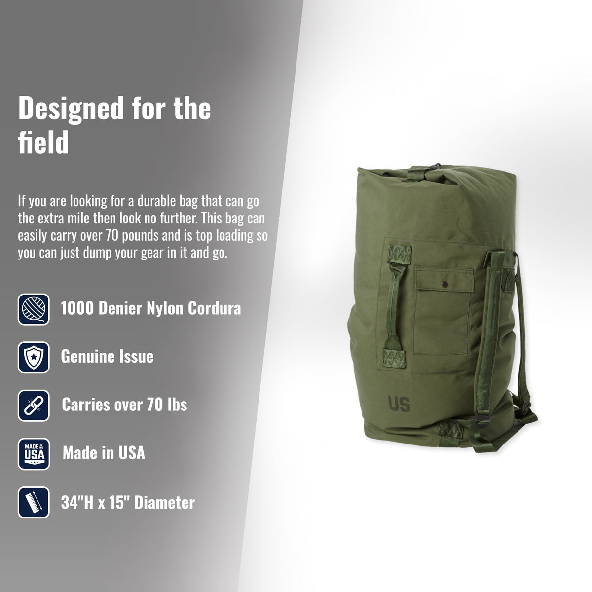 Top Loading Duffle Bag - OD