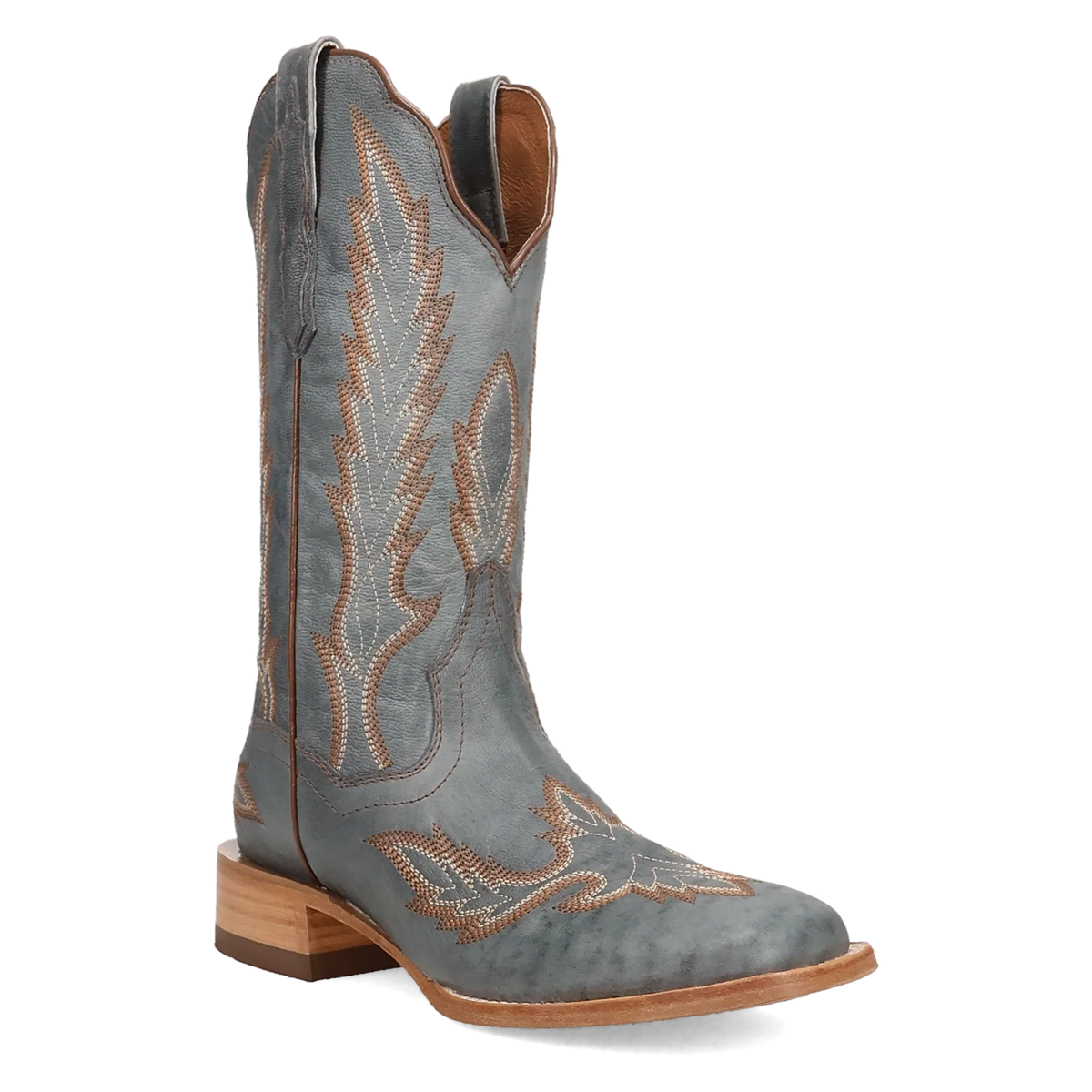 Women's Feather Embroidery Cowgirl Boots