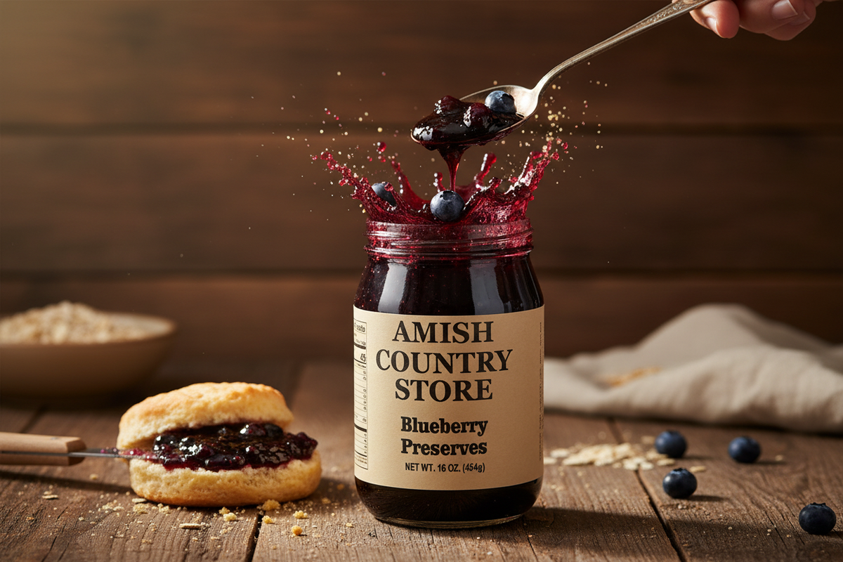 Blueberry Preserves 16 oz | Old-Fashioned Whole Berry Spread