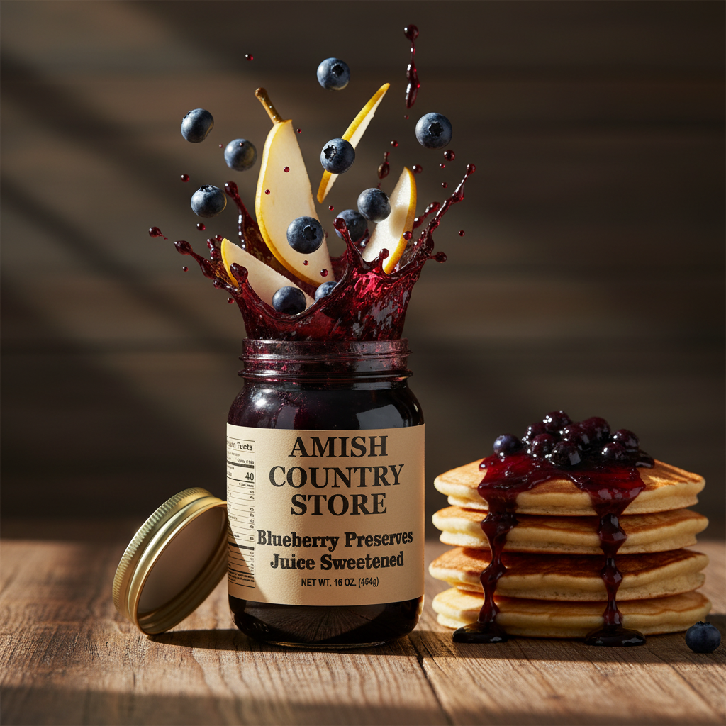 Juice-Sweetened Blueberry Preserves | 16 oz