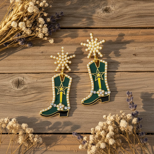 Cowgirl Boot & Hat Dangle Earrings