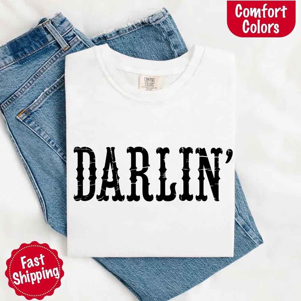 Darlin’ Comfort Colors Western Graphic Tee