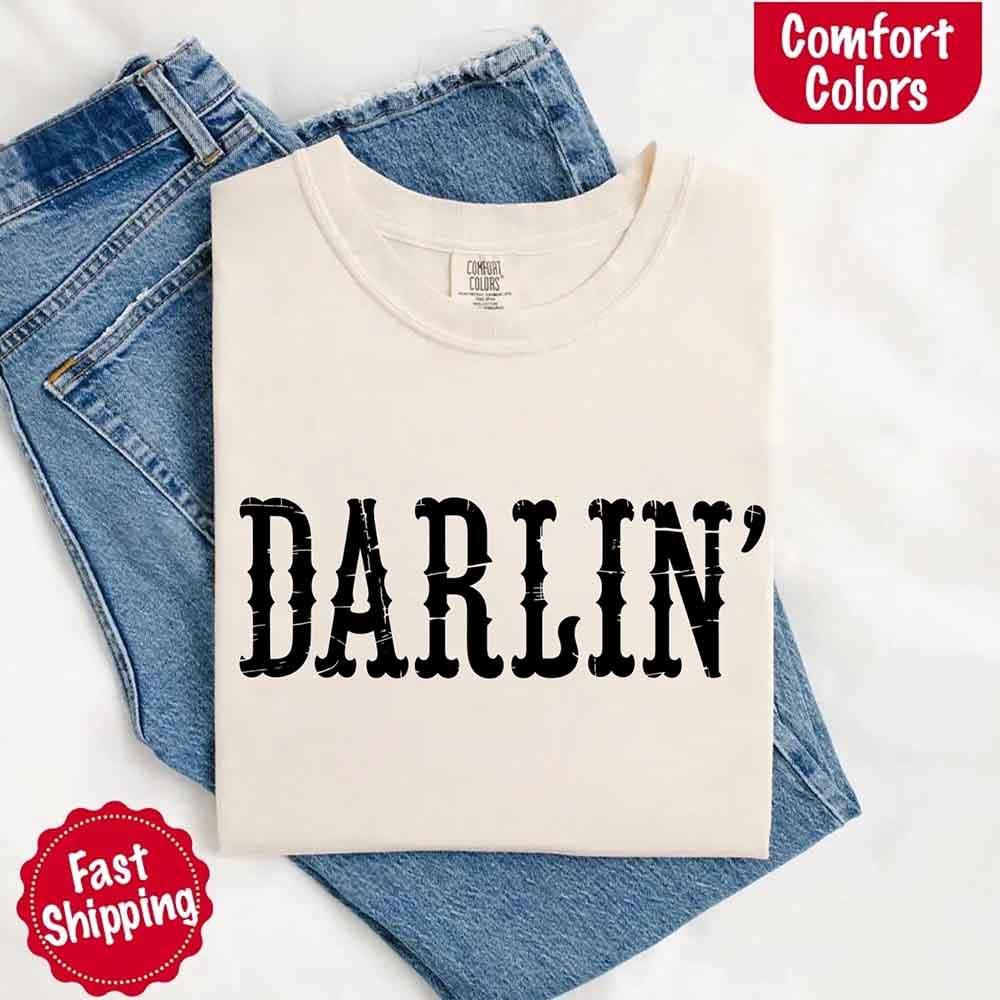 Darlin’ Comfort Colors Western Graphic Tee