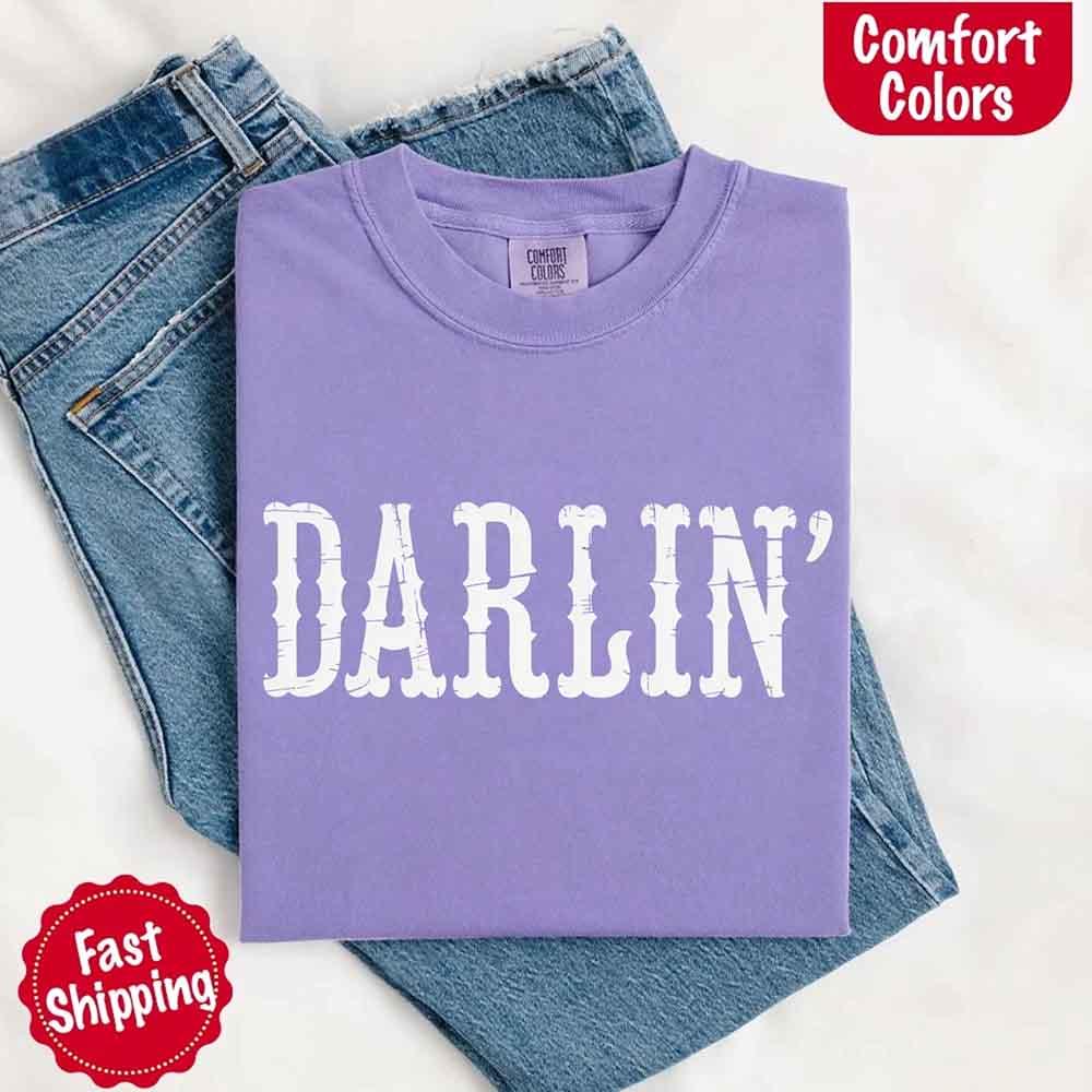 Darlin’ Comfort Colors Western Graphic Tee