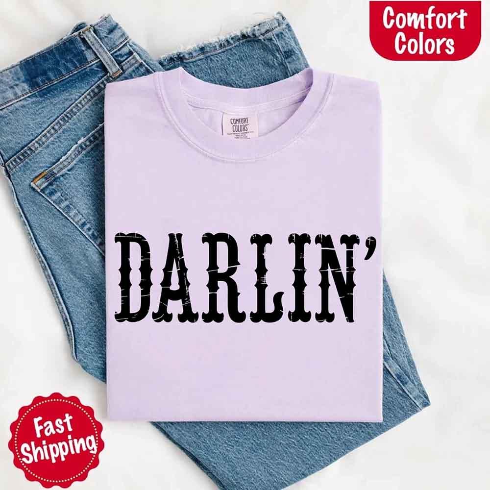 Darlin’ Comfort Colors Western Graphic Tee