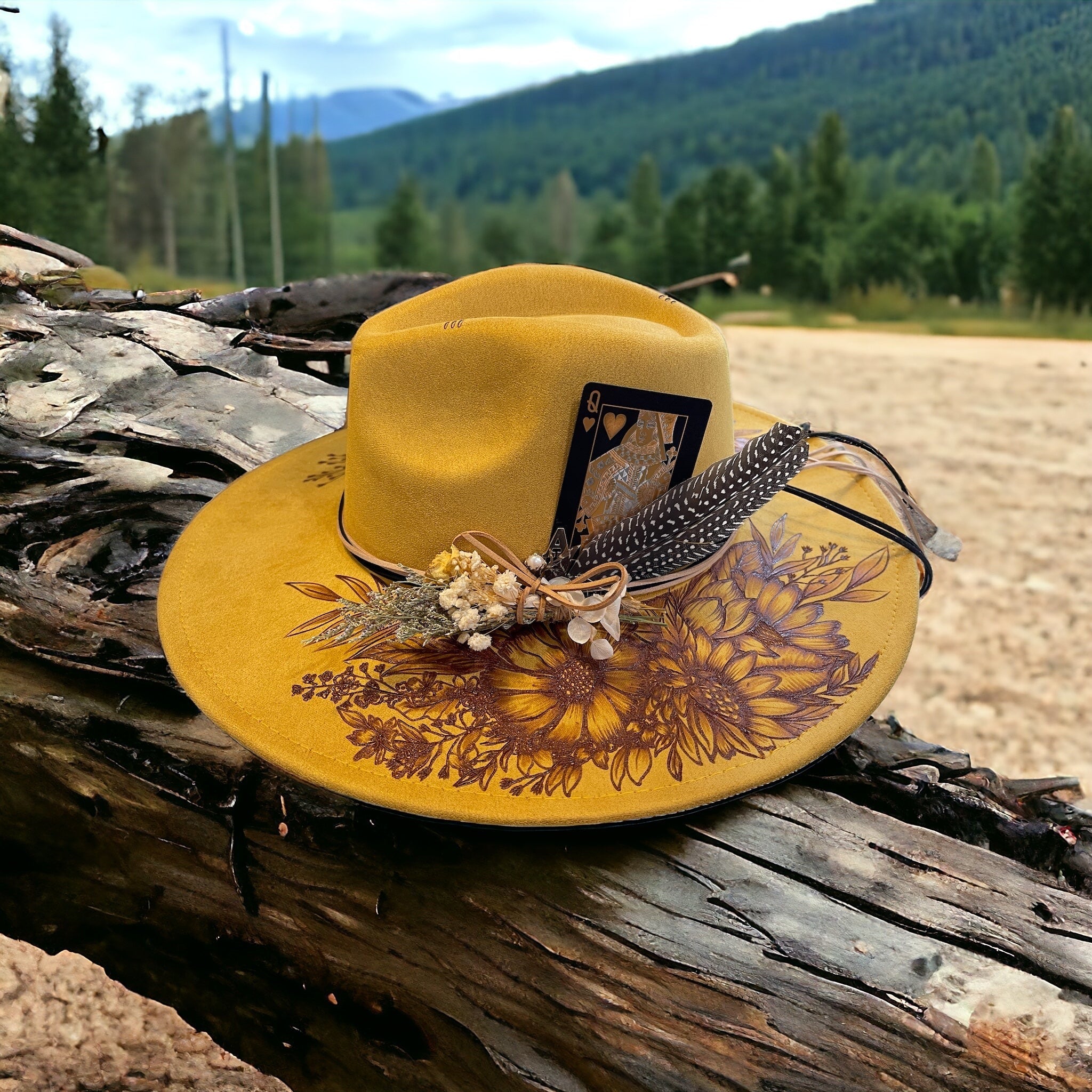 Aurelia Burned Wide Brim Hat
