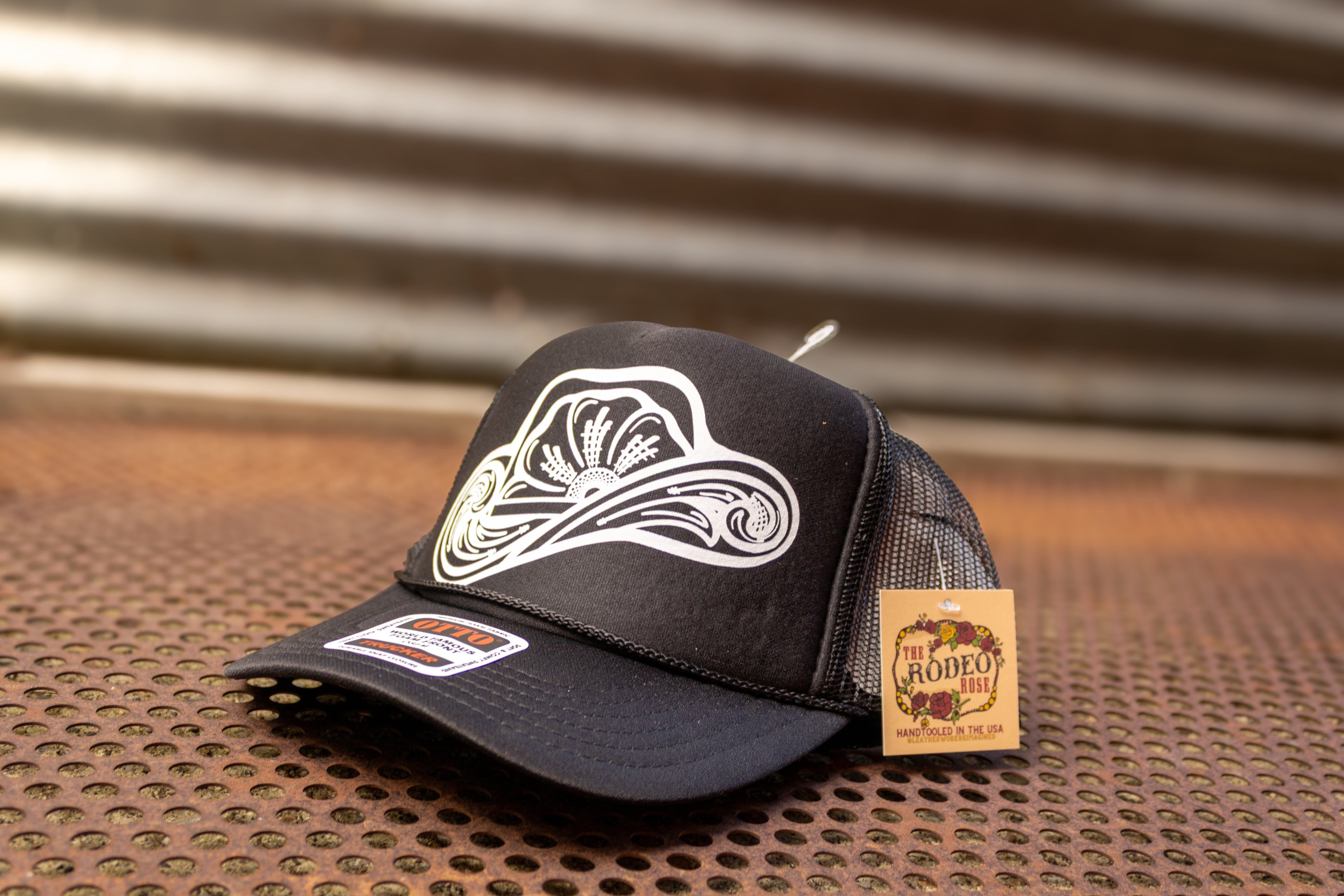 Tooled Cowboy Hat Graphic Trucker Cap