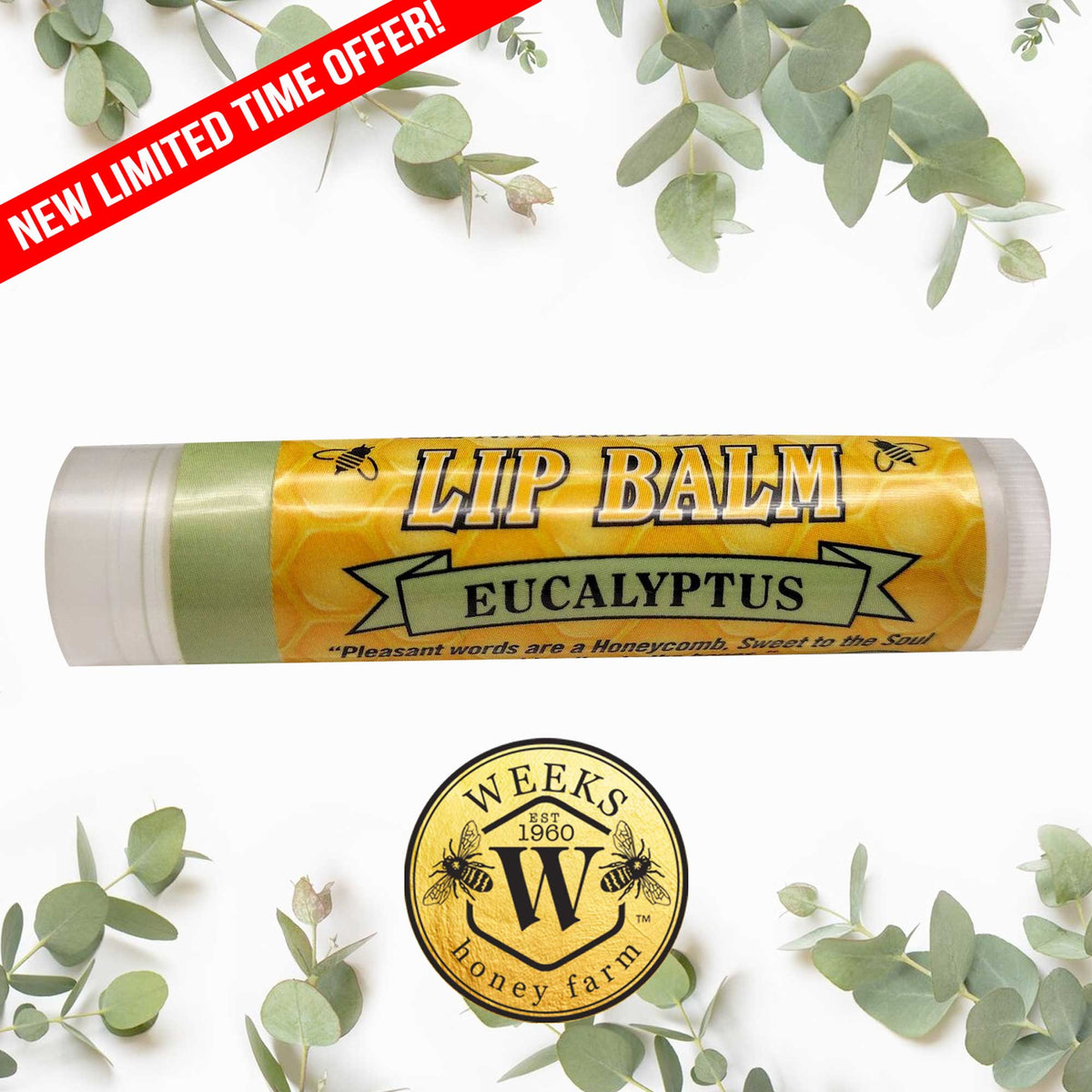 Beeswax Lip Balm | Singles, Twin Packs & Cases | Weeks Honey Farm