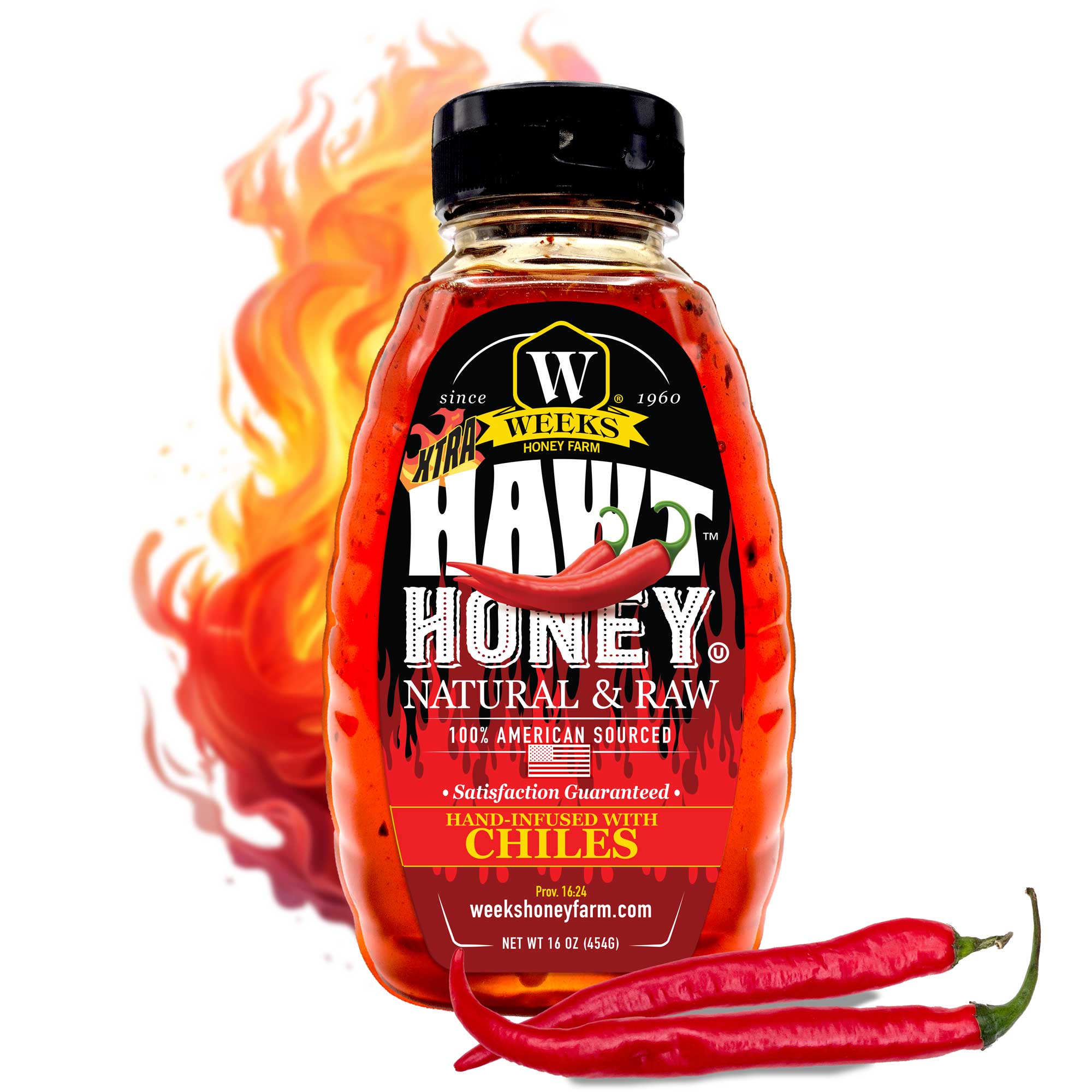 HAWT Honey Chile-Infused Raw Honey