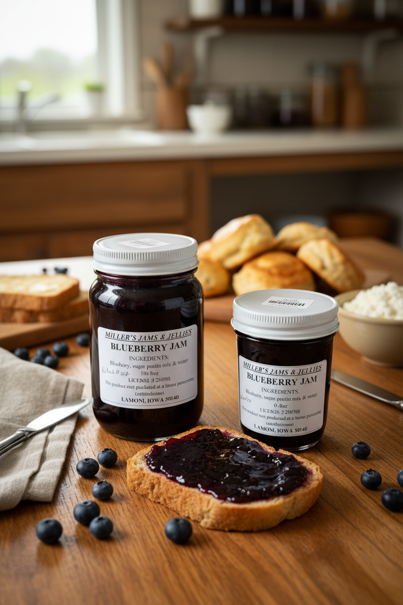 Miller’s Amish-Made Blueberry Jam | 9.4 or 18 oz