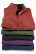 Brewster Suede-Trim Quarter-Zip