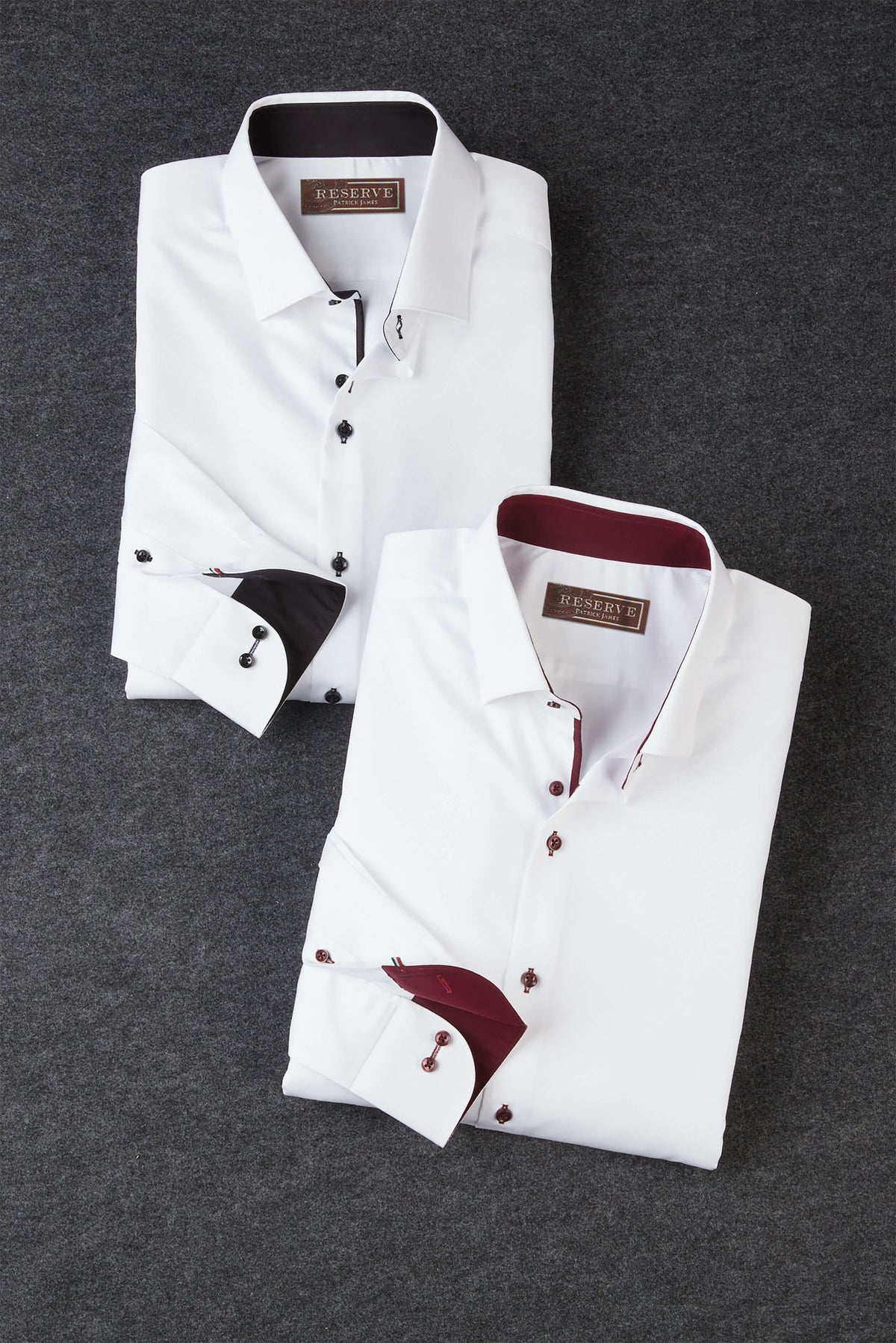 Reserve Long Sleeve Solid Contrast Trim Shirt
