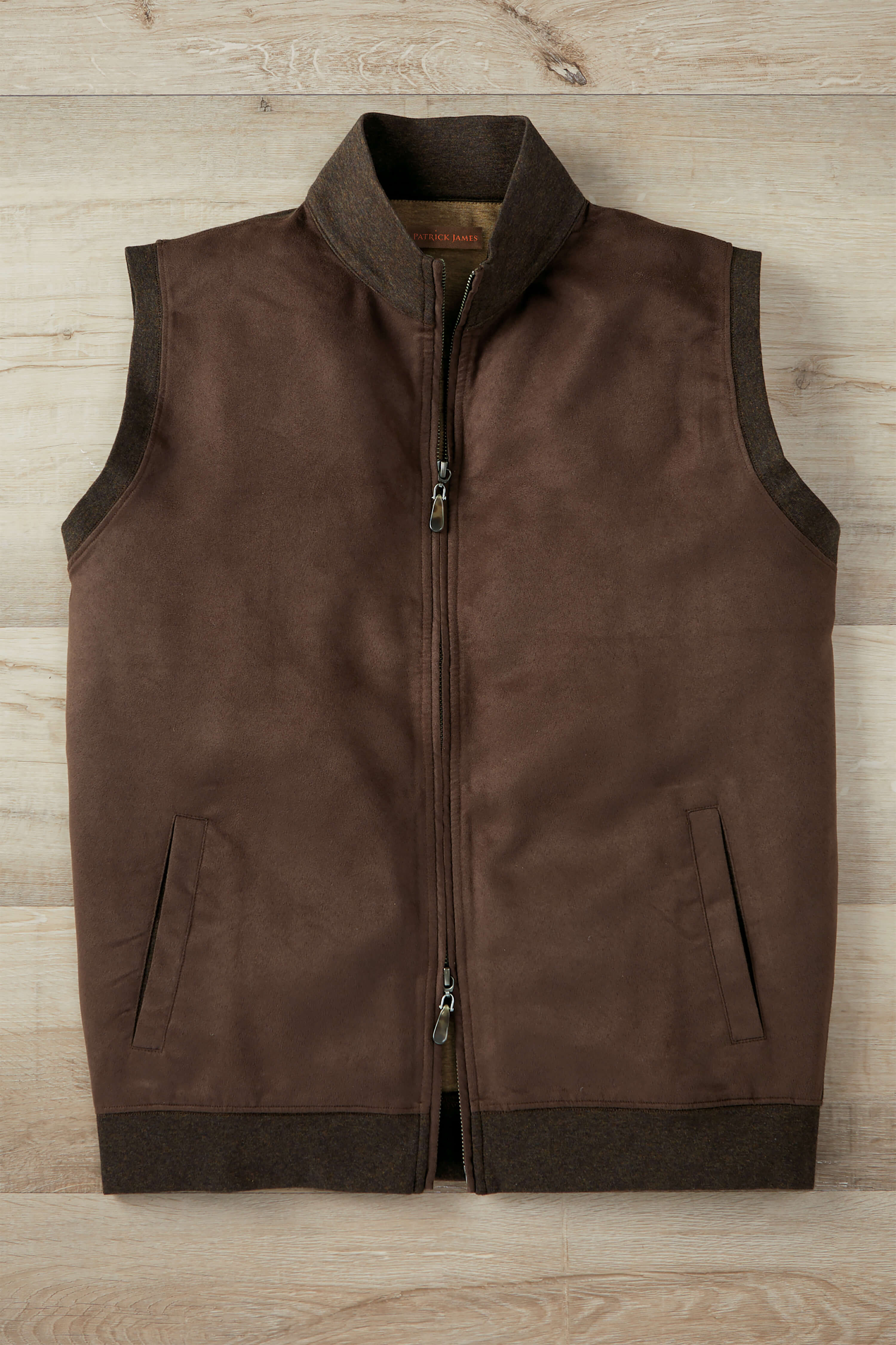 Men's Faux Suede Zip Vest