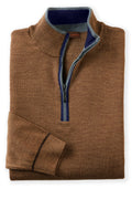 Men's Piping Trim Quarter-Zip Sweater