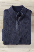 Patrick James Vanise Herringbone 1/4 Zip