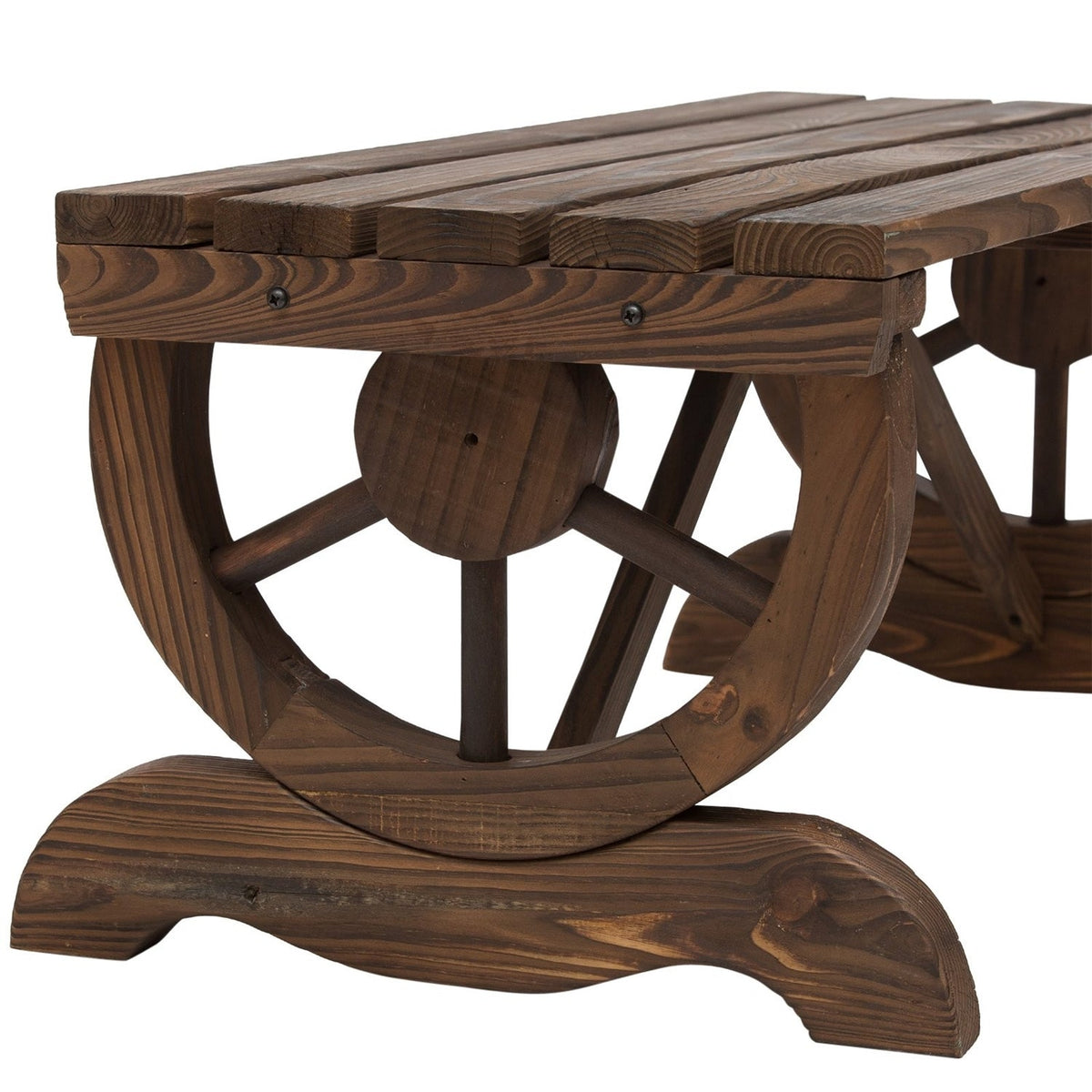 Rustic Fir Wood Garden Bench