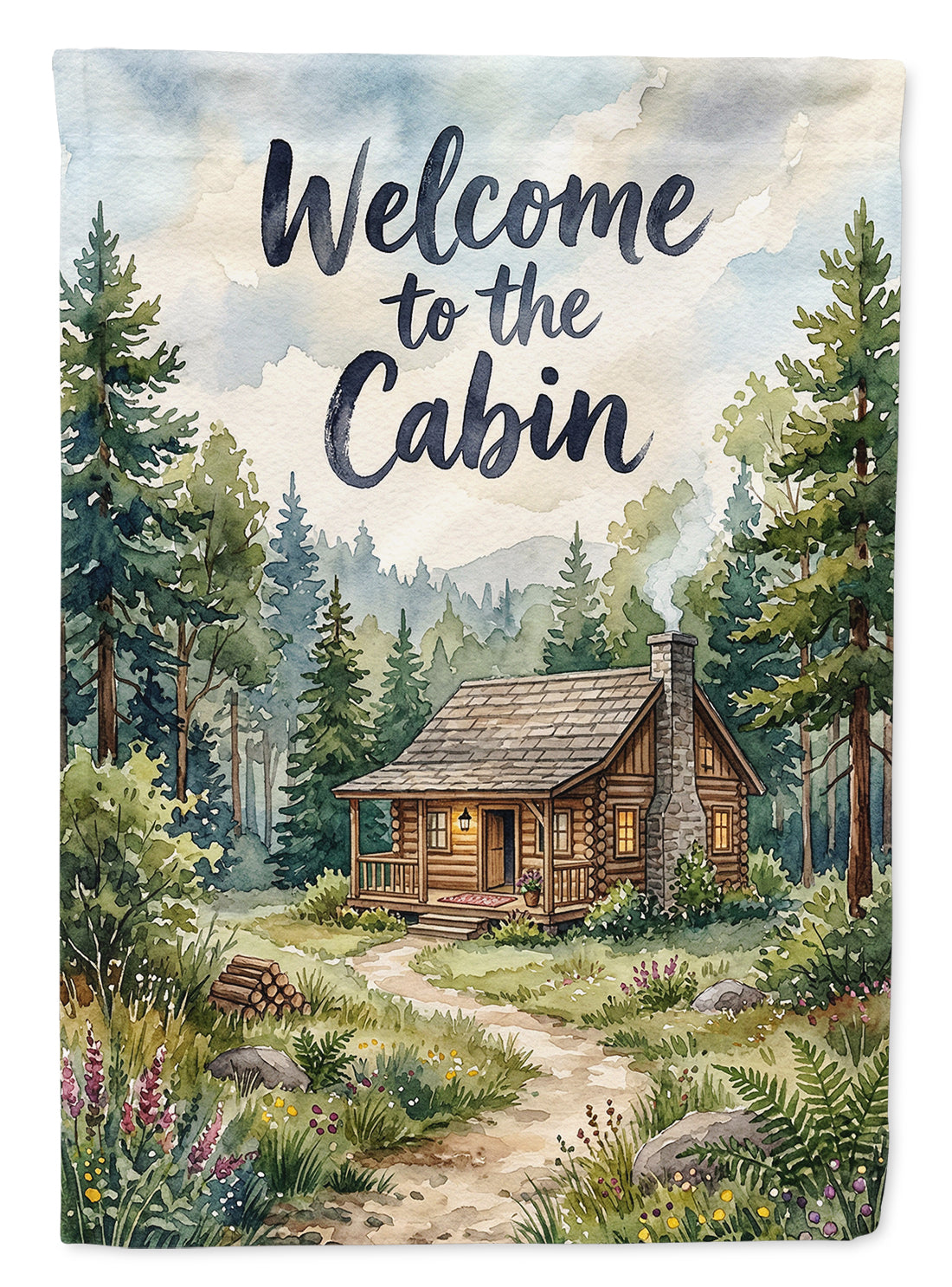 Rustic Cabin Welcome Garden Flag