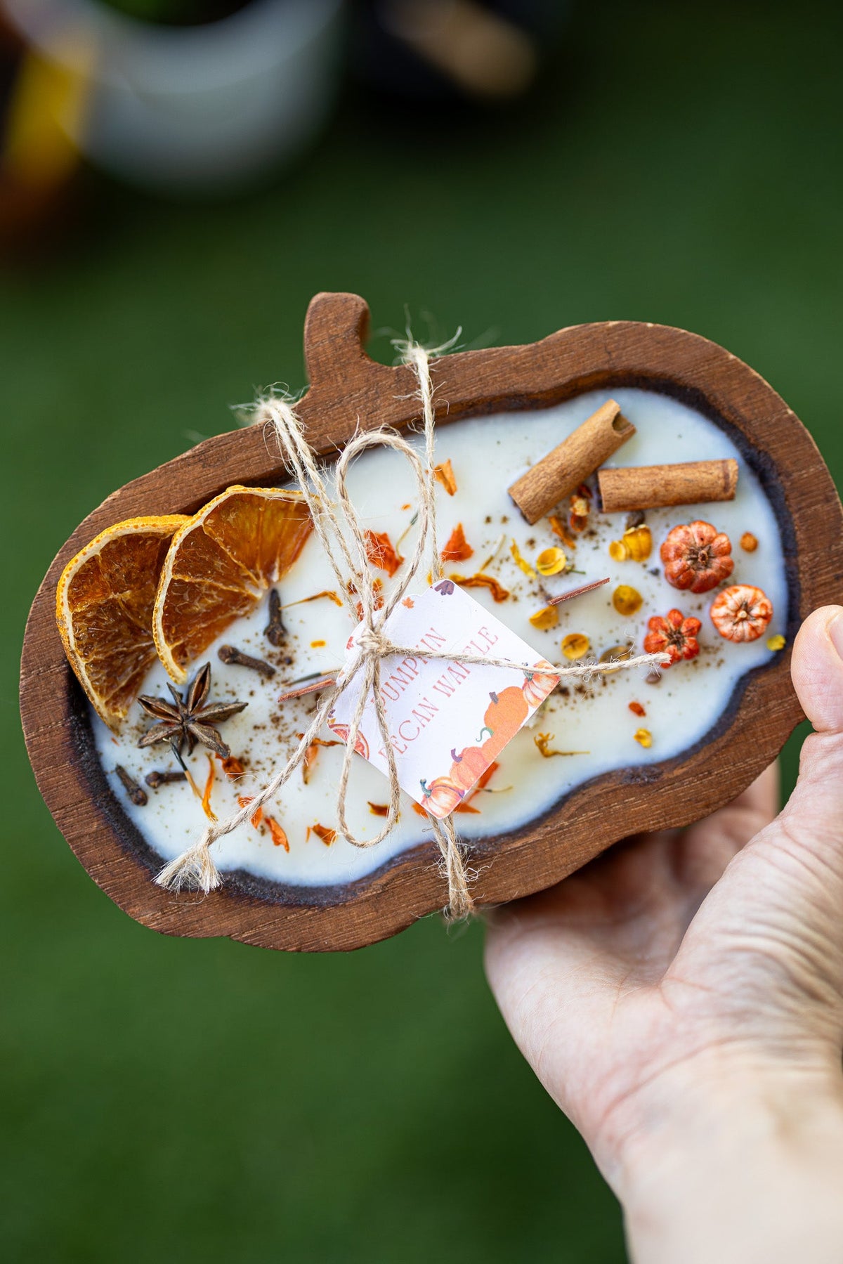 Pumpkin Patch Dough Bowl Candle