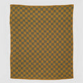 Gingham Plaid - Cotton Sustainable Knit Geometric Throw Blanket