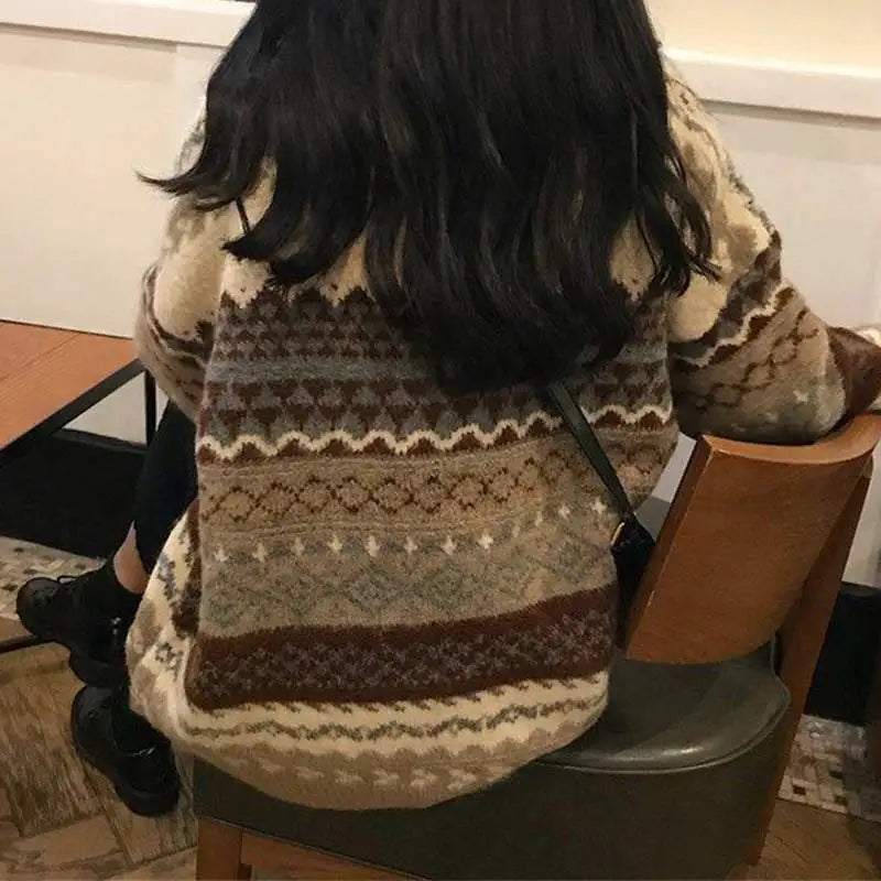 Vintage Striped Knit Sweater