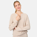 Women's Ripple Knit Long Sleeve Pullover Top
