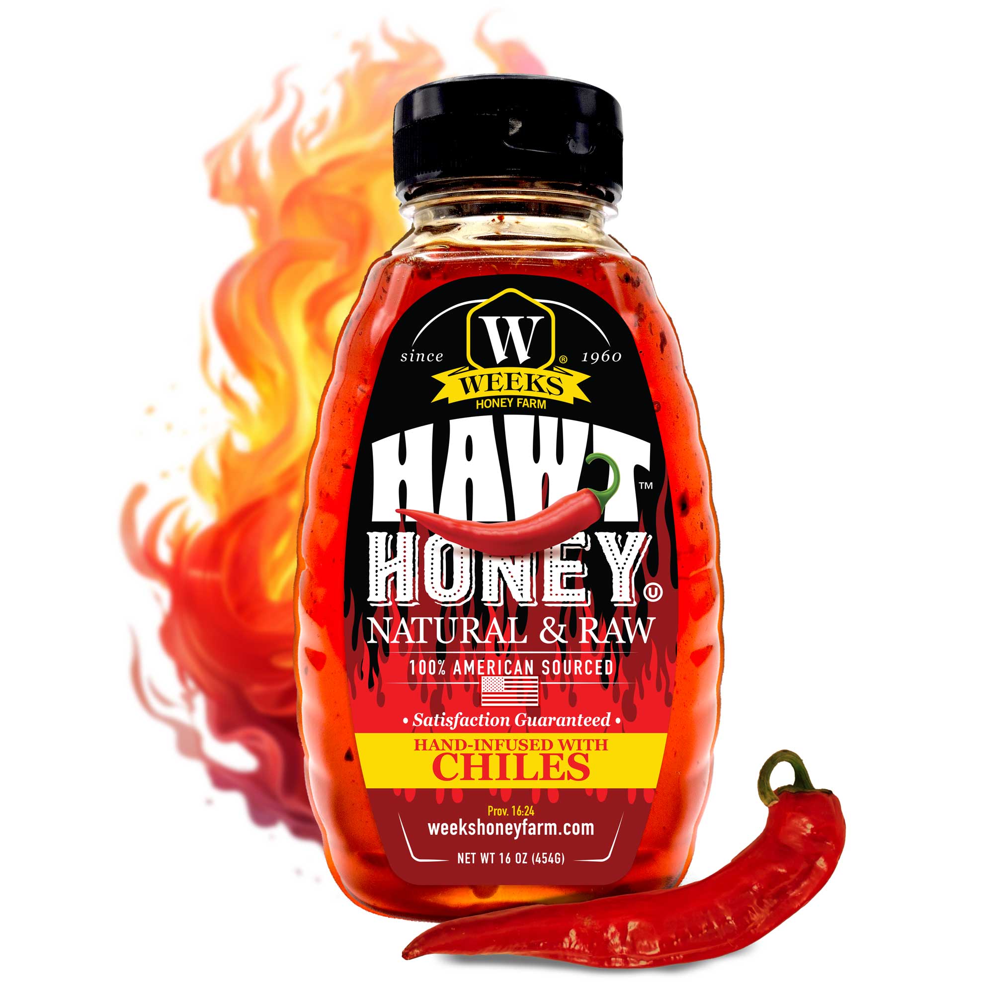 HAWT Honey Chile-Infused Raw Honey