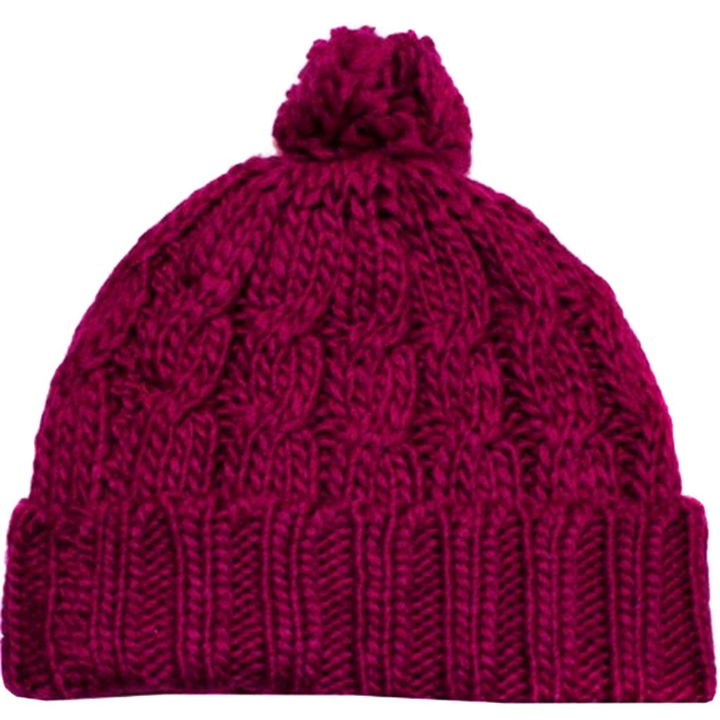 Cable Knit Pom Pom Beanie