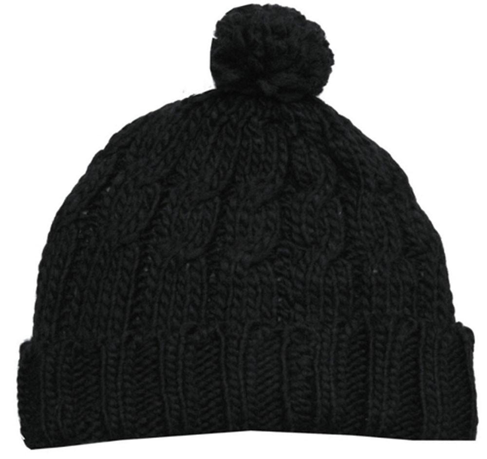 Cable Knit Pom Pom Beanie
