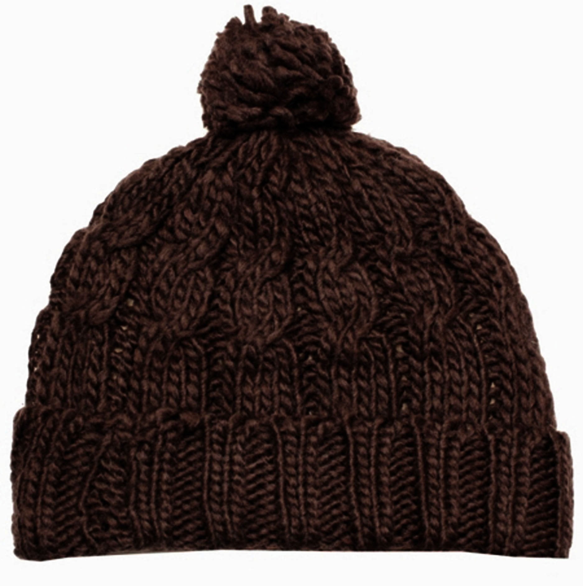 Cable Knit Pom Pom Beanie
