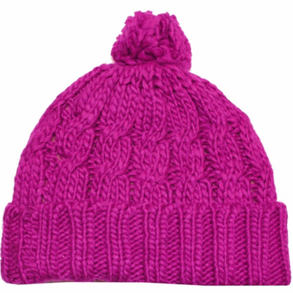 Cable Knit Pom Pom Beanie