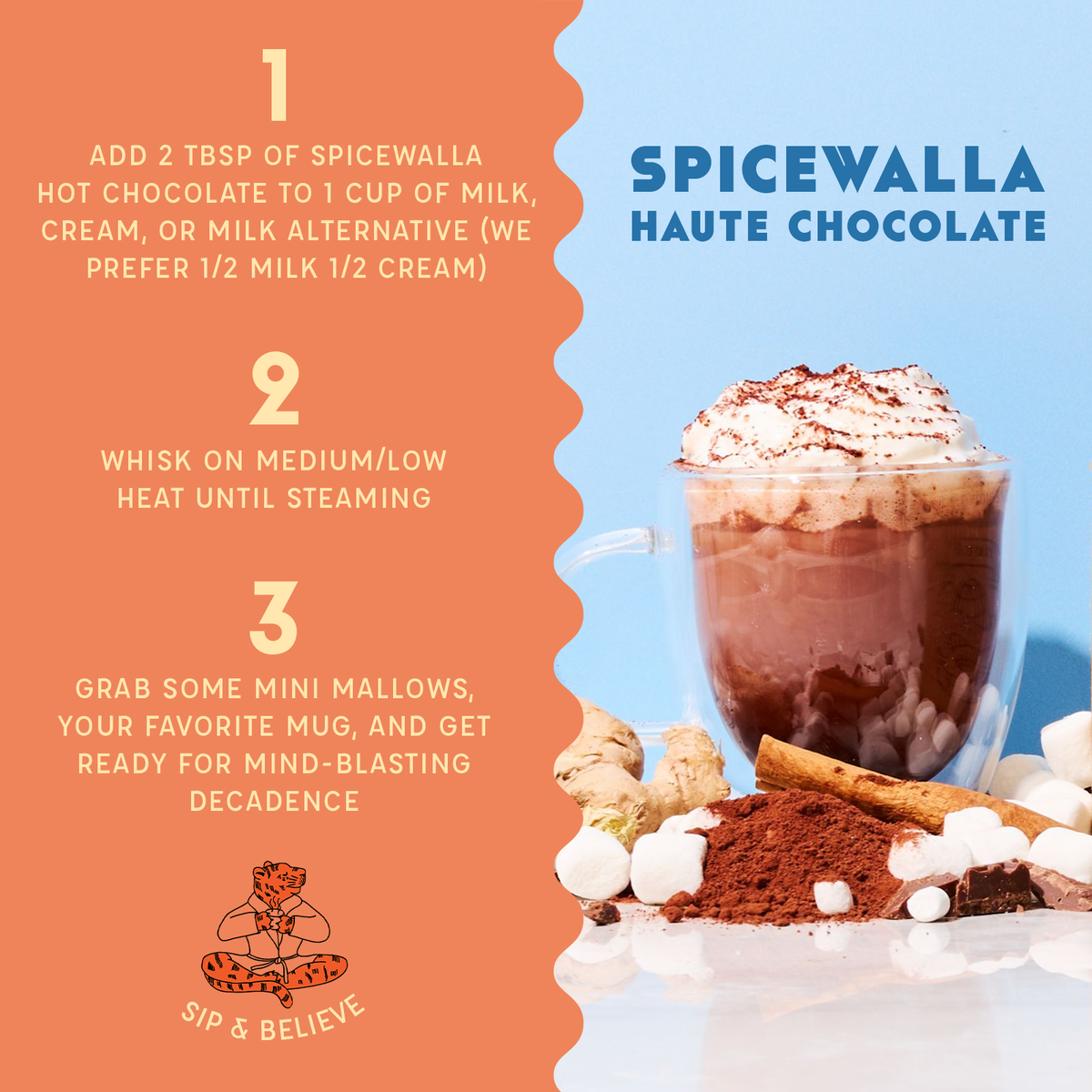 Spicewalla Cinnamon Roll Deluxe Hot Chocolate – 7.6 oz Tin