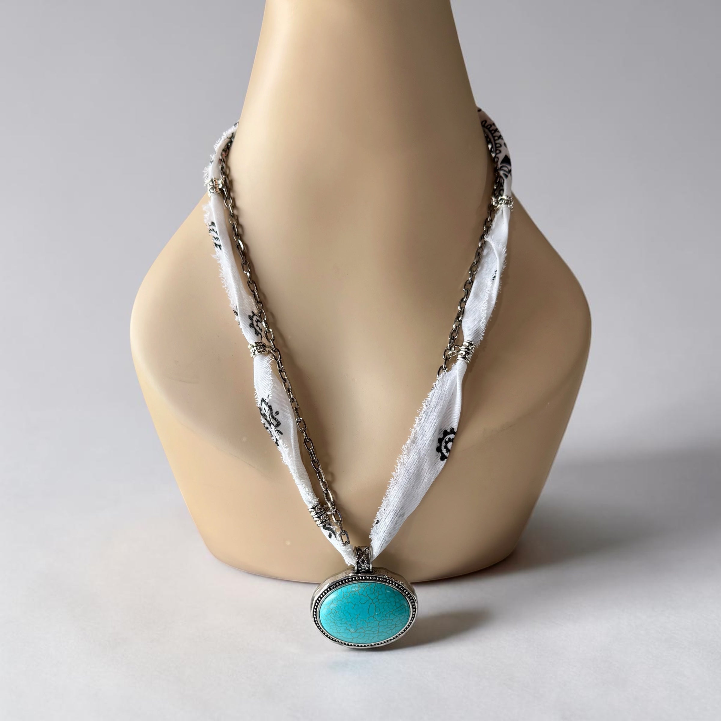 Turquoise Bandana Necklace