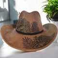 Jade Burned Cowboy Swoop Hat