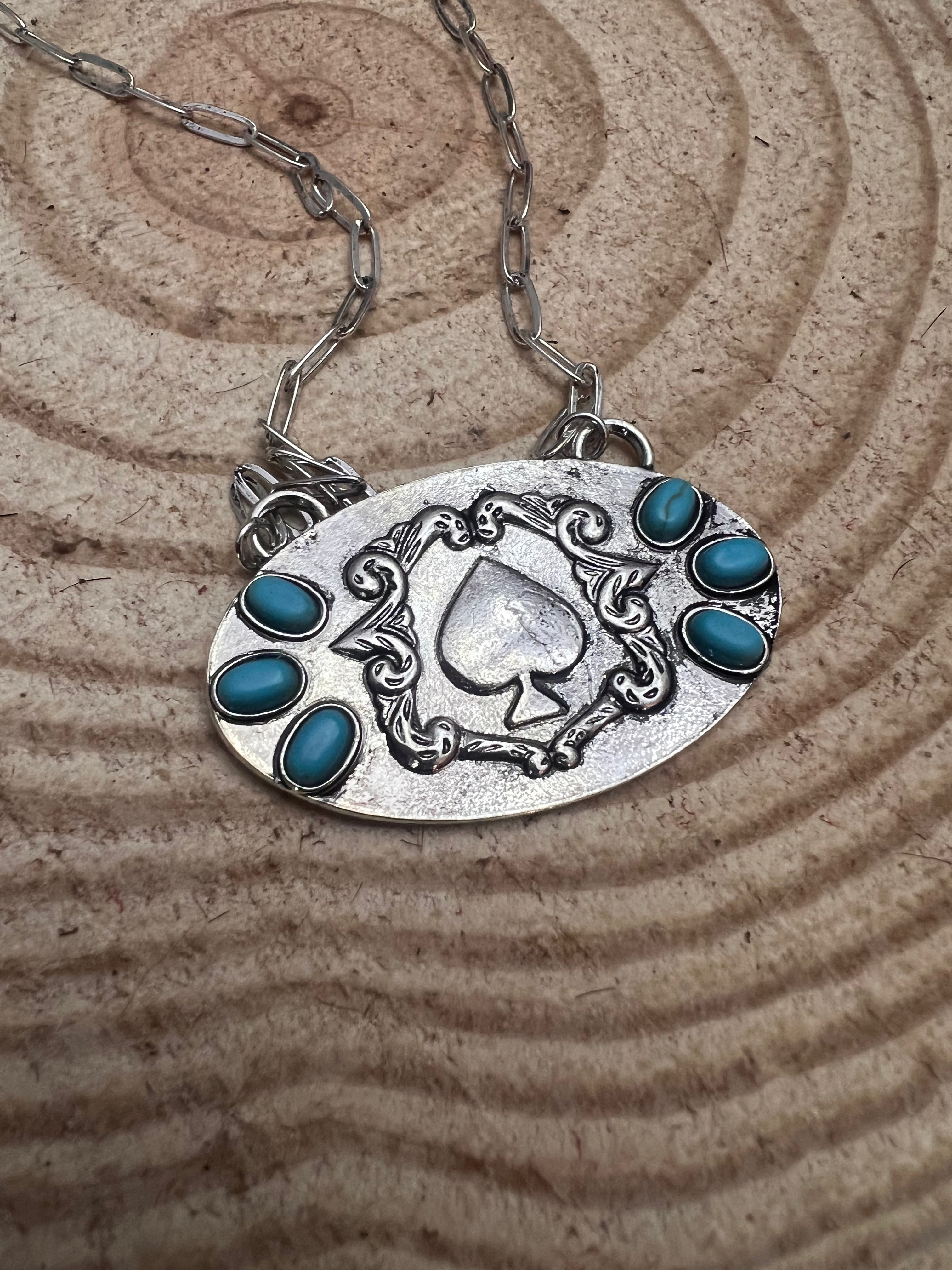 Women's Western Spade Pendant Necklace