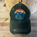 Mountains Embroidered Patch Snapback Hat
