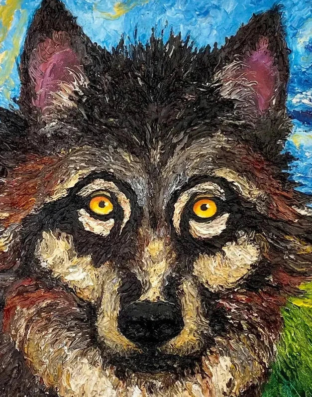 Wolf Spirit Original Oil on Canvas