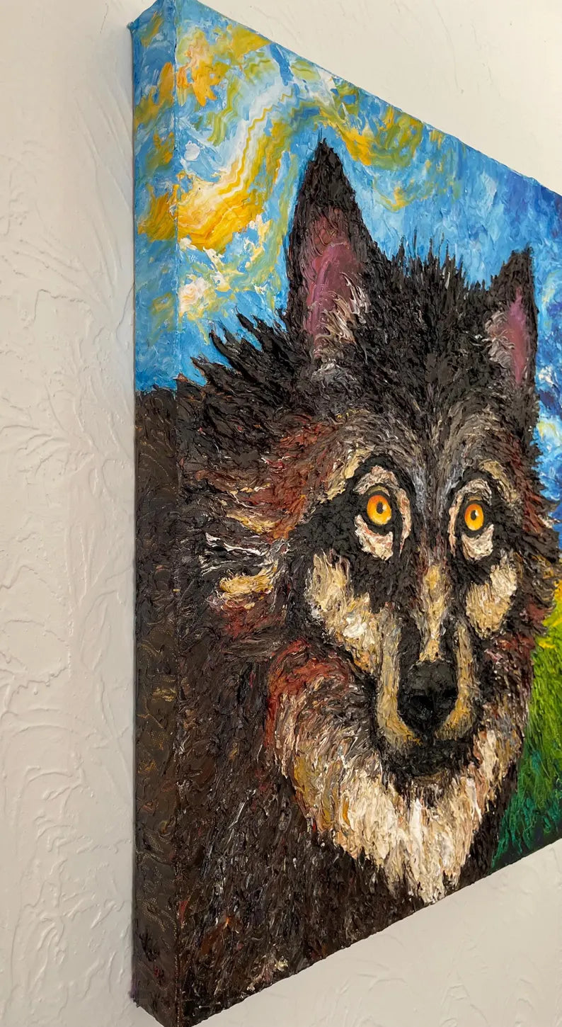 Wolf Spirit Original Oil on Canvas