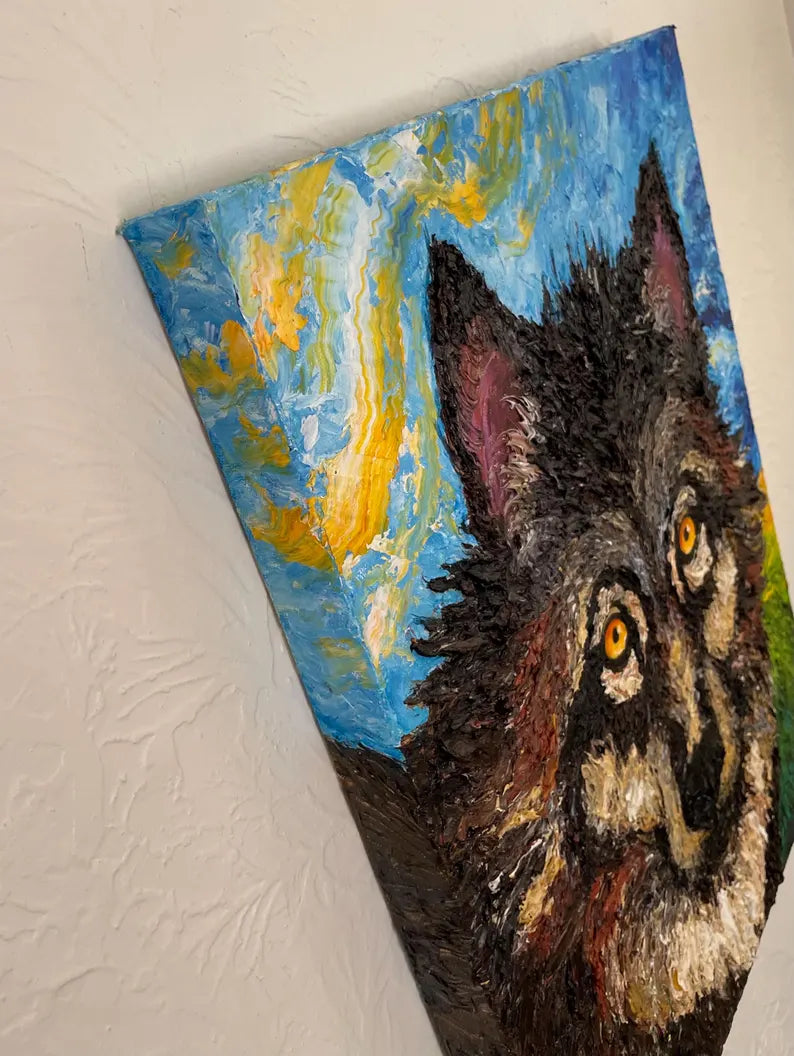 Wolf Spirit Original Oil on Canvas
