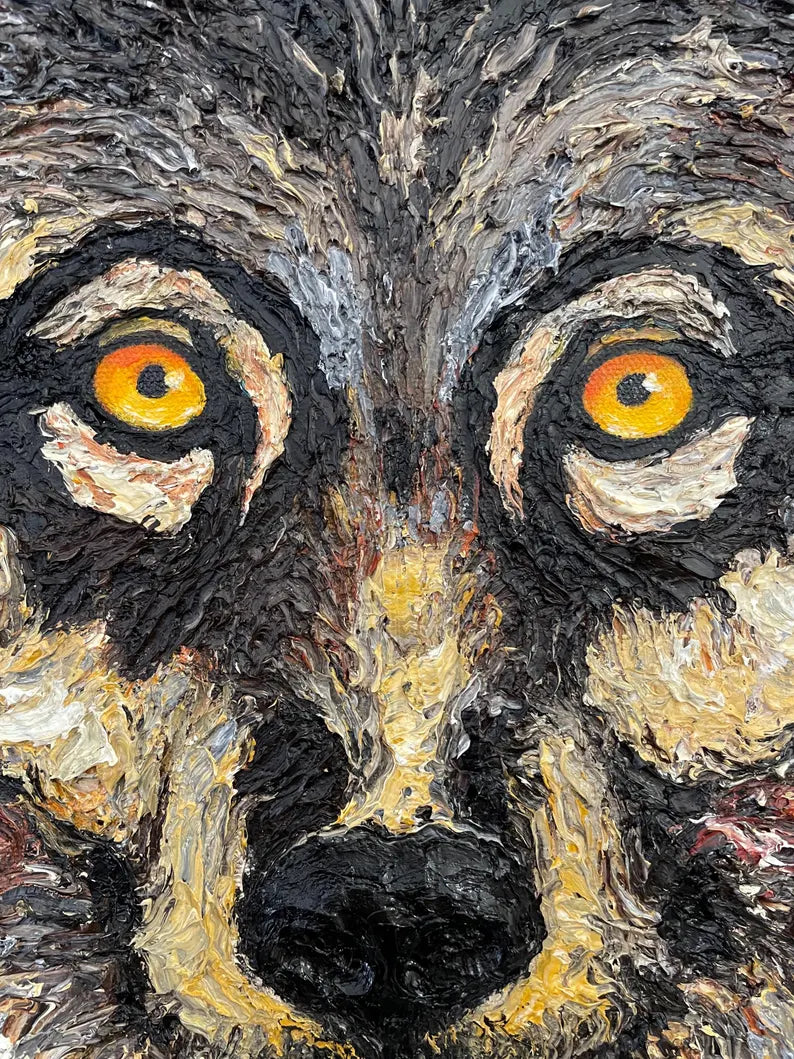 Wolf Spirit Original Oil on Canvas