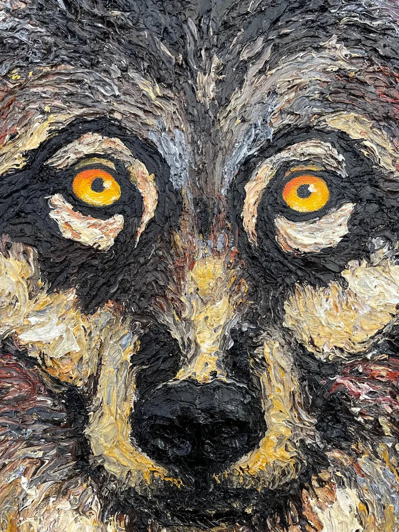 Wolf Spirit Original Oil on Canvas