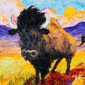 Buffalo Home on the Range Oil Painting