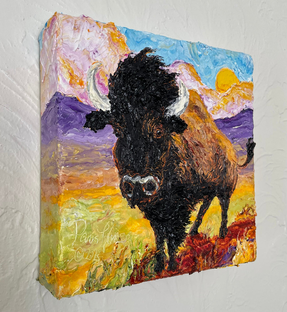 Buffalo Home on the Range Oil Painting