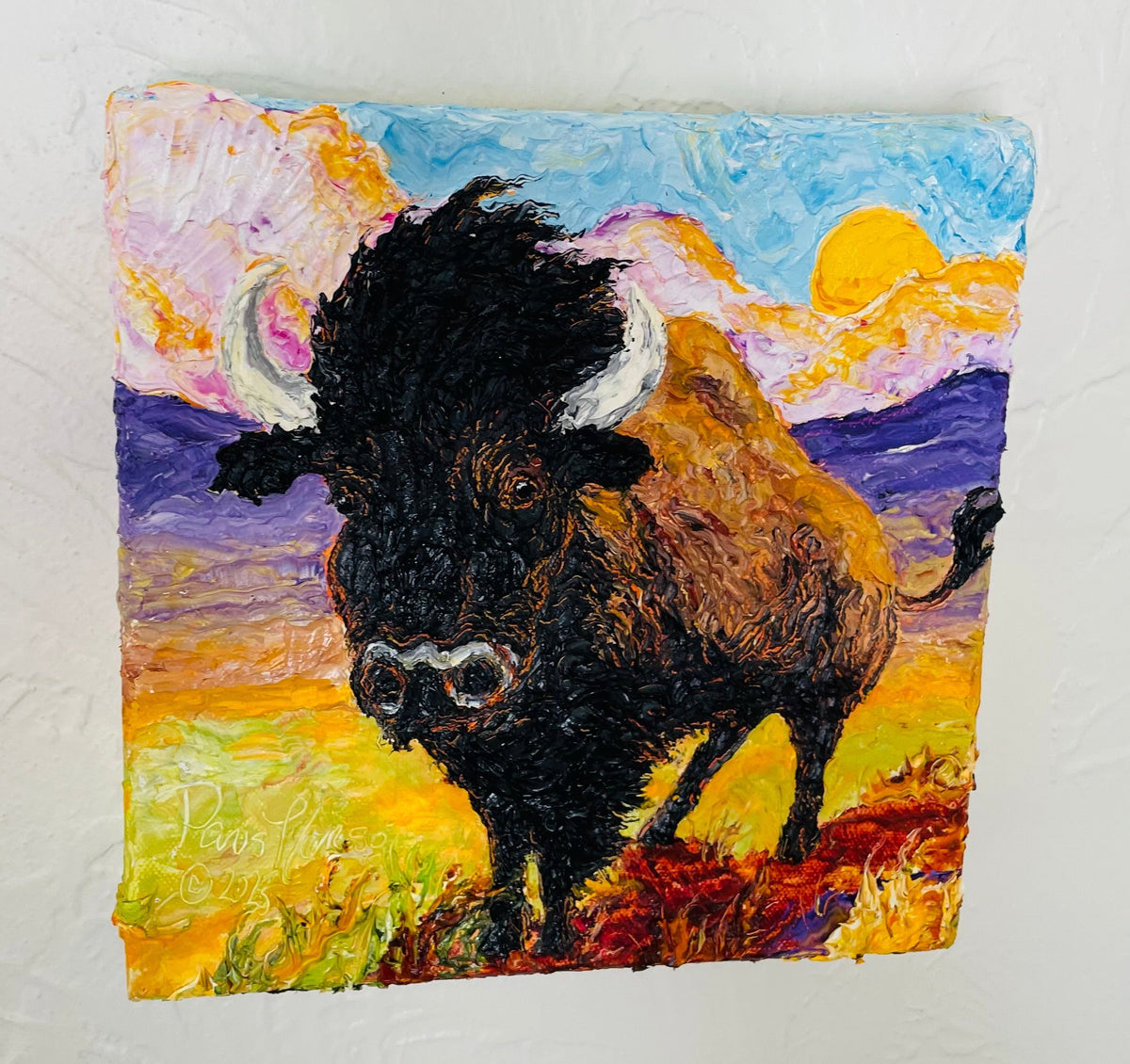 Buffalo Home on the Range Oil Painting