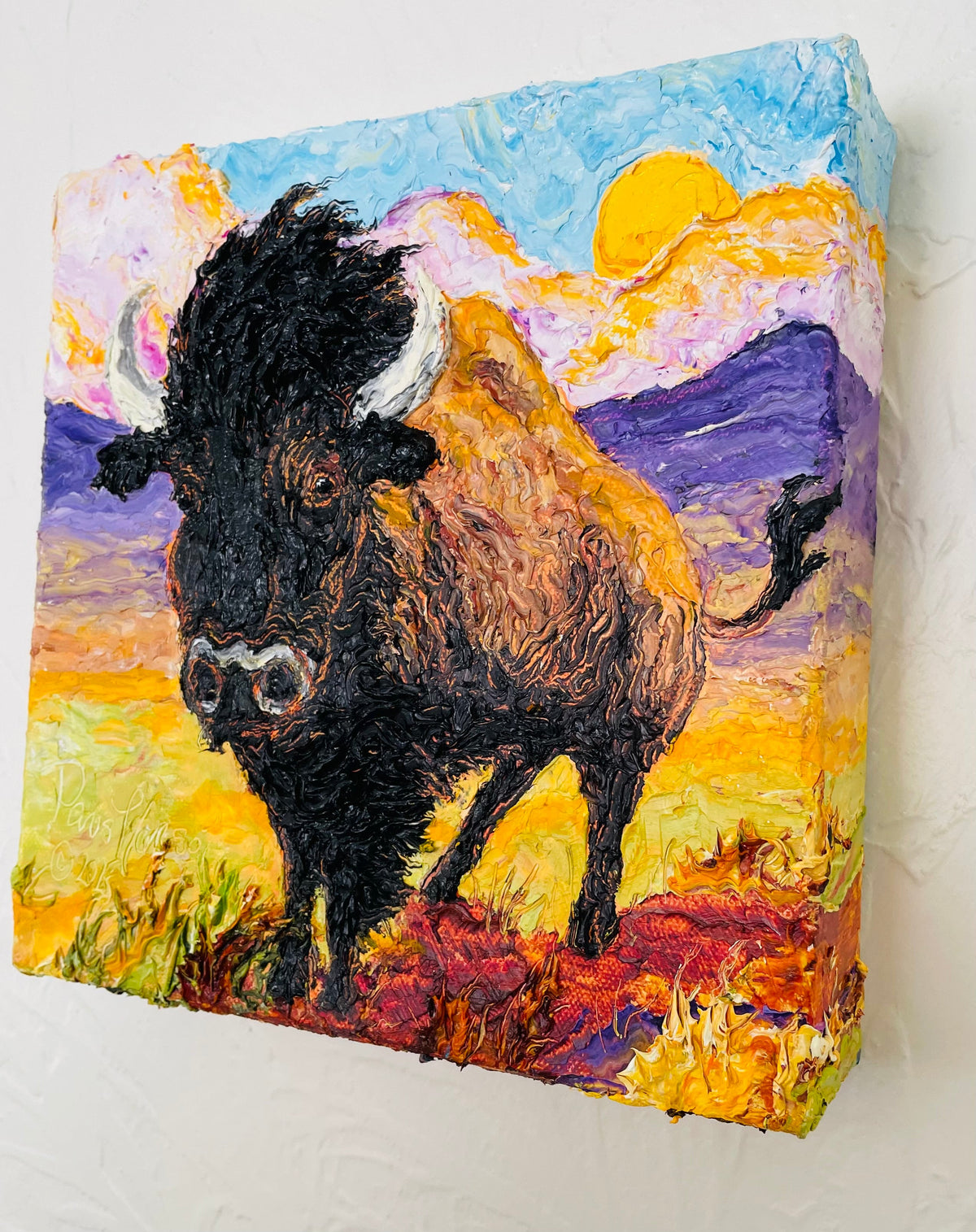 Buffalo Home on the Range Oil Painting