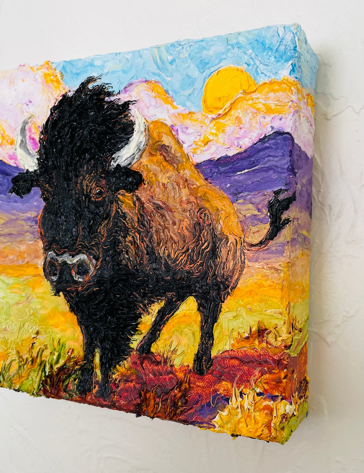 Buffalo Home on the Range Oil Painting