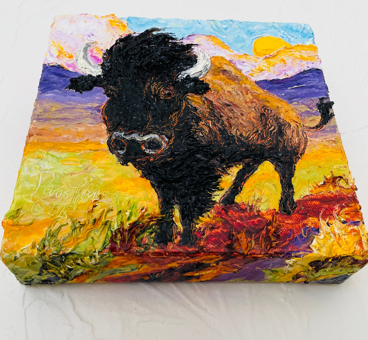 Buffalo Home on the Range Oil Painting