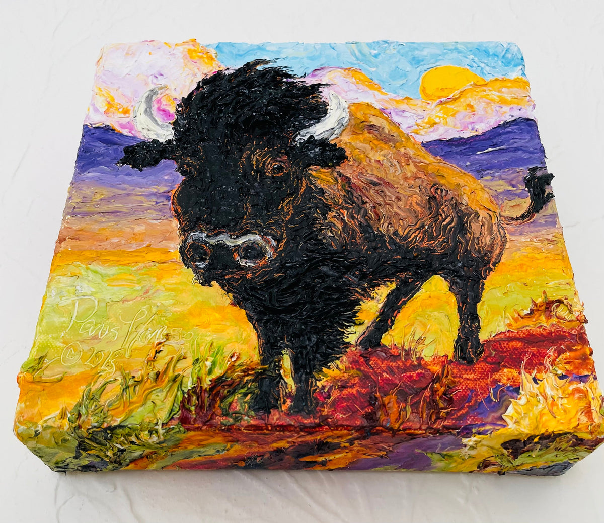 Buffalo Home on the Range Oil Painting