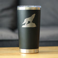 Wolf Silhouette Insulated Coffee Tumbler – 20 oz
