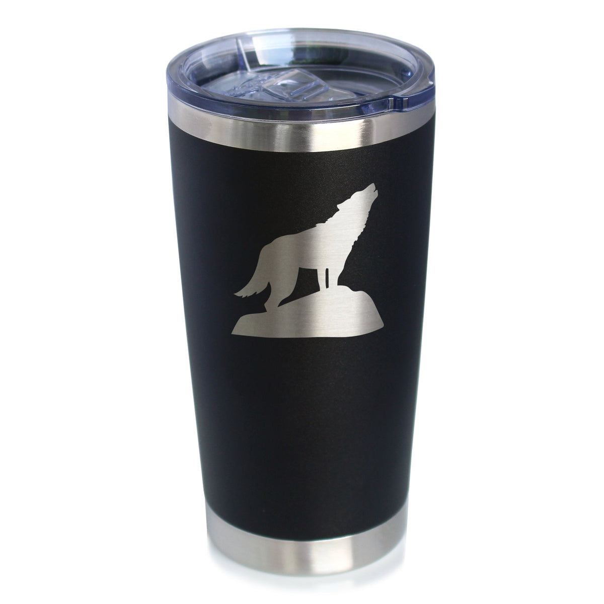 Wolf Silhouette Insulated Coffee Tumbler – 20 oz
